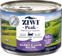 Peak Rabbit & Lamb Recipe Canned Cat Food, 6.5-oz, case of 12