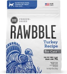 RAWBBLE Turkey Recipe Grain-Free Freeze-Dried Cat Food, 3.5-oz bag