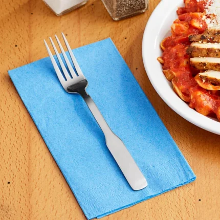 Choice Bellwood 7 1/2" 18/0 Stainless Steel Medium Weight Dinner Fork - 12/Pack