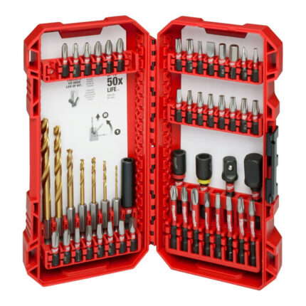 Milwaukee Tool SHOCKWAVE 50-Piece Alloy Steel Impact-Duty Drill and Drive Set 48-32-4013