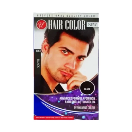 U #CN72104 MEN'S JET BLACK HAIR COLOR