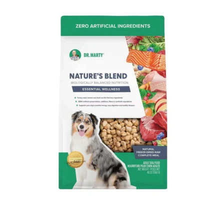 Dr. Marty Nature’s Blend Freeze-Dried Raw Dog Food – 48 oz (3 x 16 oz Bags)