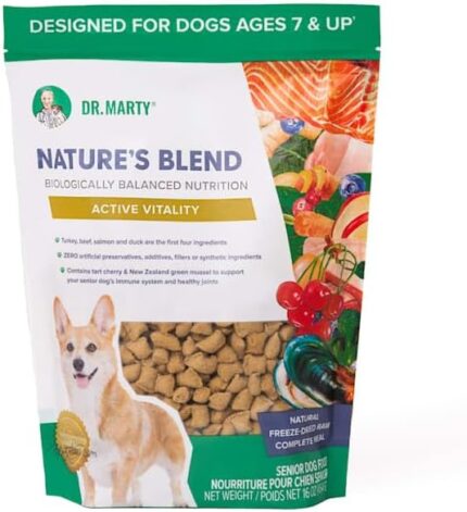 Dr. Marty Nature’s Blend Active Vitality Freeze-Dried Dog Food – 16 oz