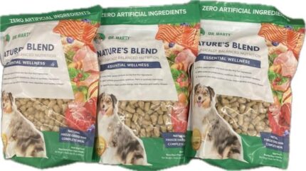 Dr. Marty Nature's Blend Alimento crudo liofilizado para perros, 48 onzas (3 bolsas x 16 onzas)