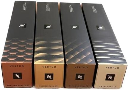 Nespresso Vertuo Barista Flavored Coffee Capsules Variety Pack (40 Pods)